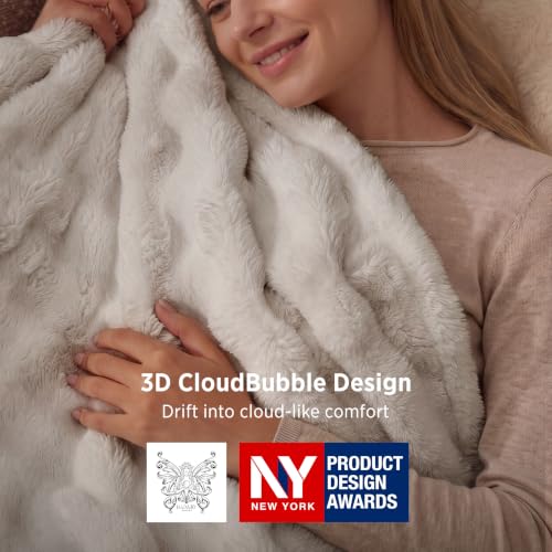 Thumbnail 7 de Bedsure Electric Blanket Heated Throw - Bubble (Beige) 130x160cm