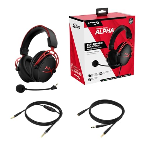 Thumbnail 7 de HyperX Cloud Alpha Gaming Headset (Red) with Dual Chamber Drivers and Aluminum Frame