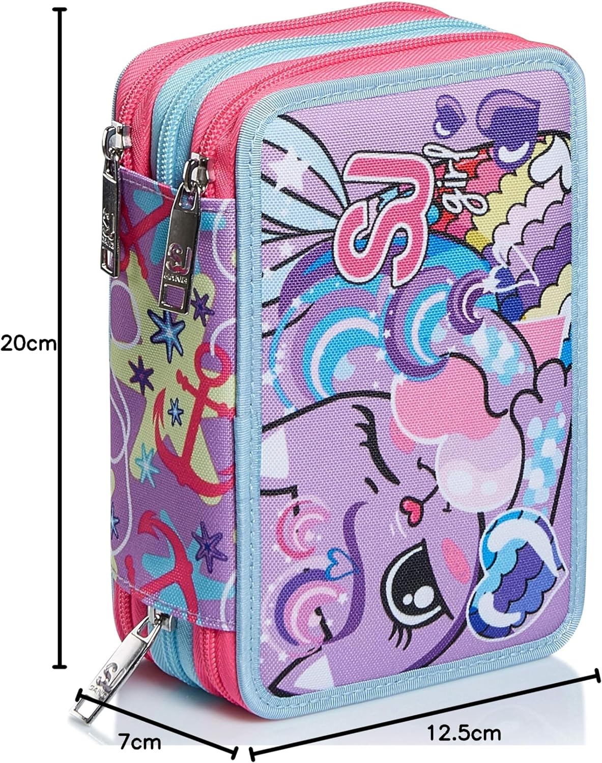 Thumbnail 3 de SJ GANG Trousse à Crayons XXL – Trousse à Stylos complète avec 3 compartiments