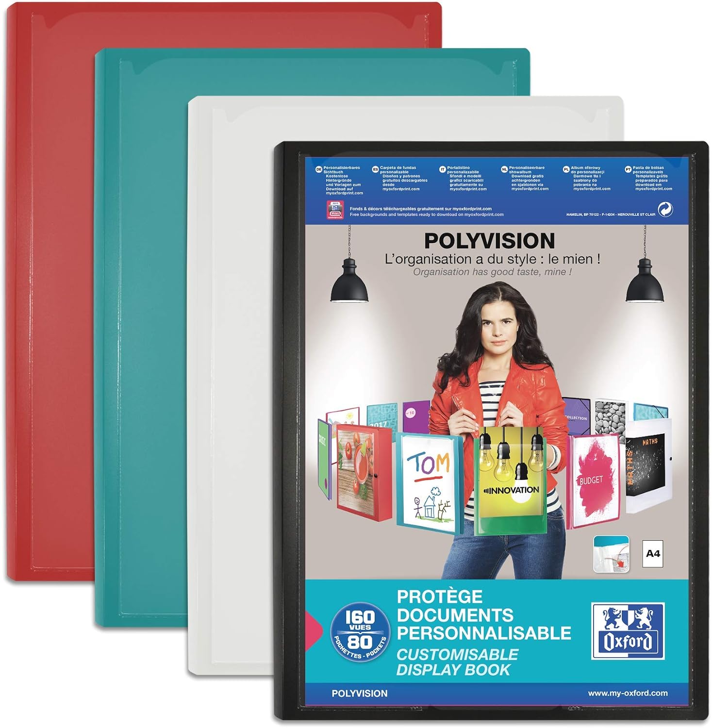 Thumbnail 6 de Oxford Porte-vues Polyvision A4 80 vues