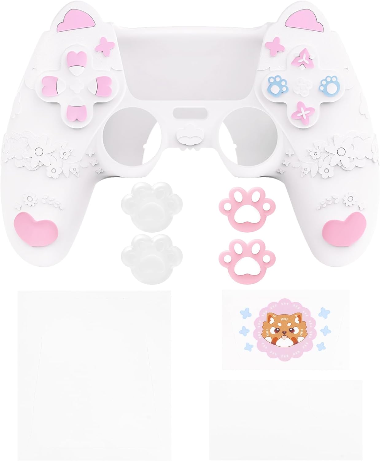 Detalle 2 de PlayVital Cute Spring Lesser Panda PS5 controller cover