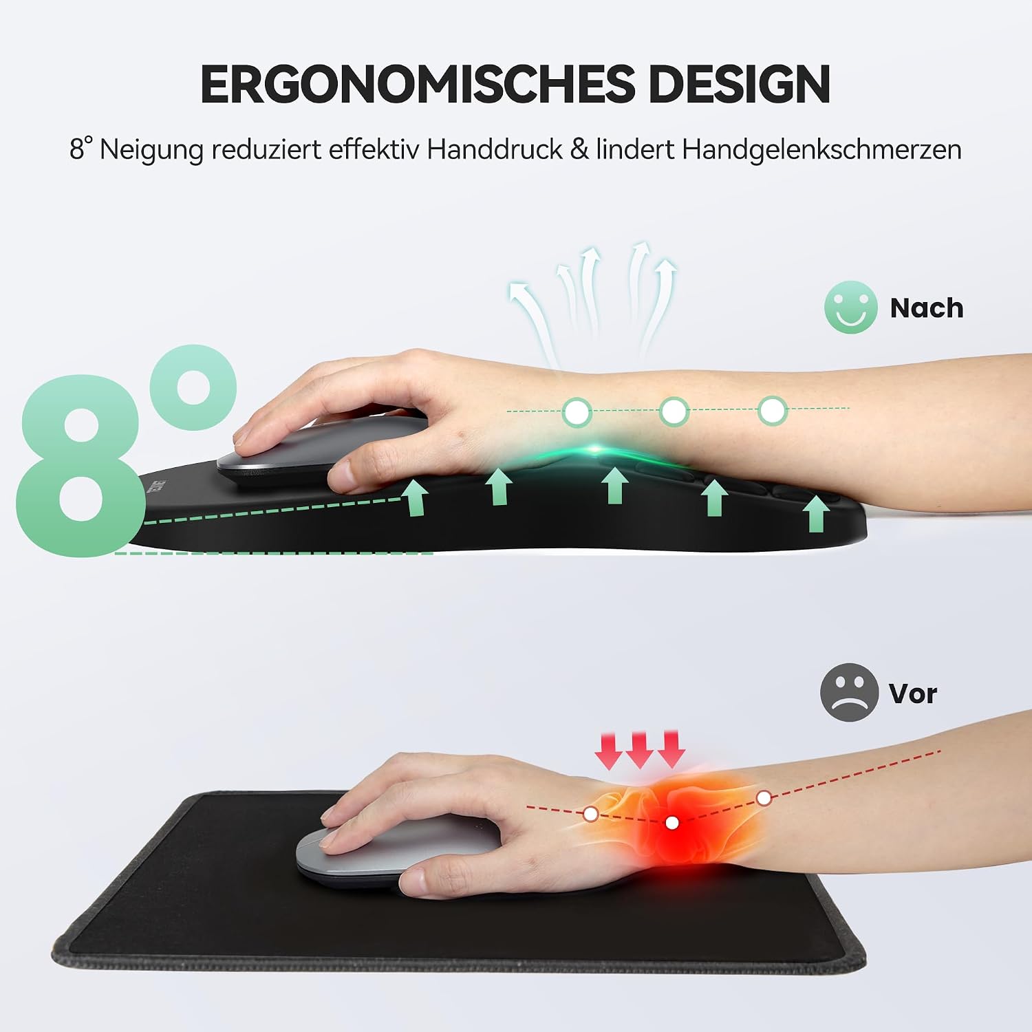 Thumbnail 3 de TECKNET Ergonomisches Mauspad 30 x 20 cm 🖱