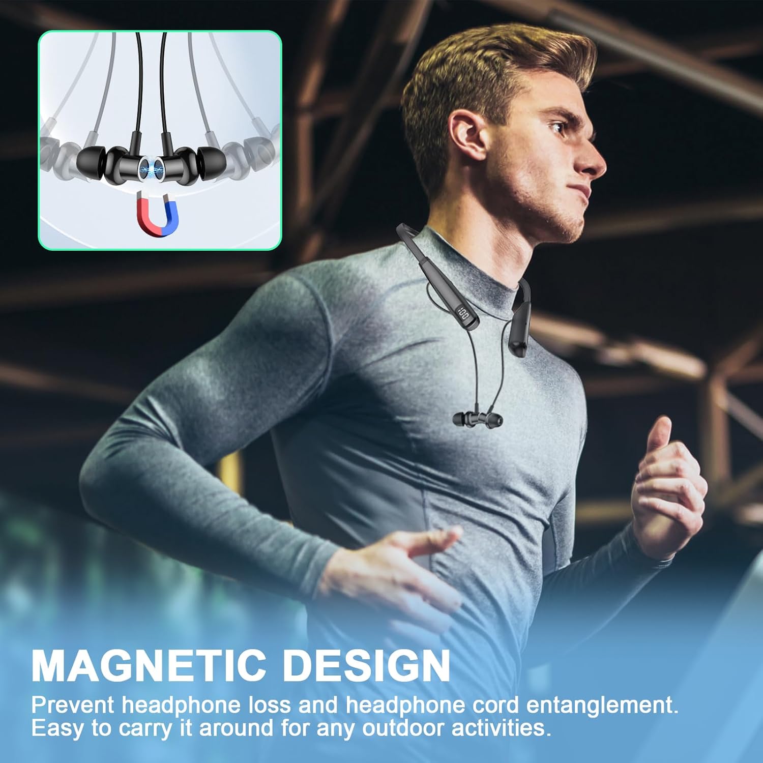 Thumbnail 3 de Nsyee Bluetooth 5.4 Neckband Earphones 80h
