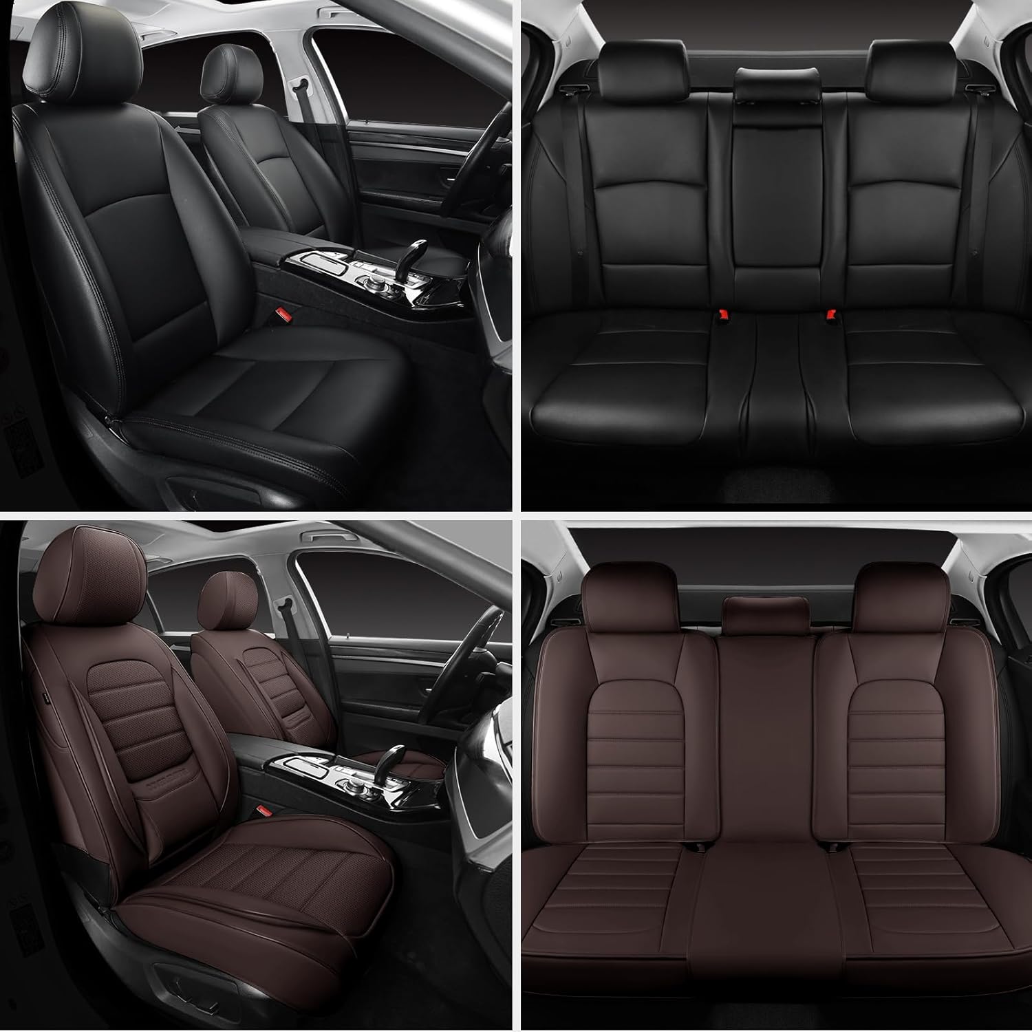 Thumbnail 6 de COVER EMPIRE Brown Full 5‑Seat Car Seat Covers