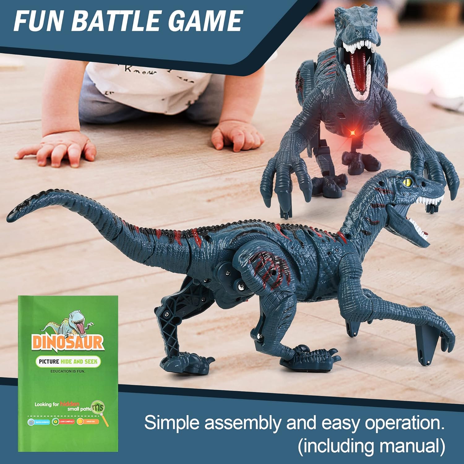 Thumbnail 6 de Jurassic Velociraptor Remote Control Dinosaur Toy 🦖