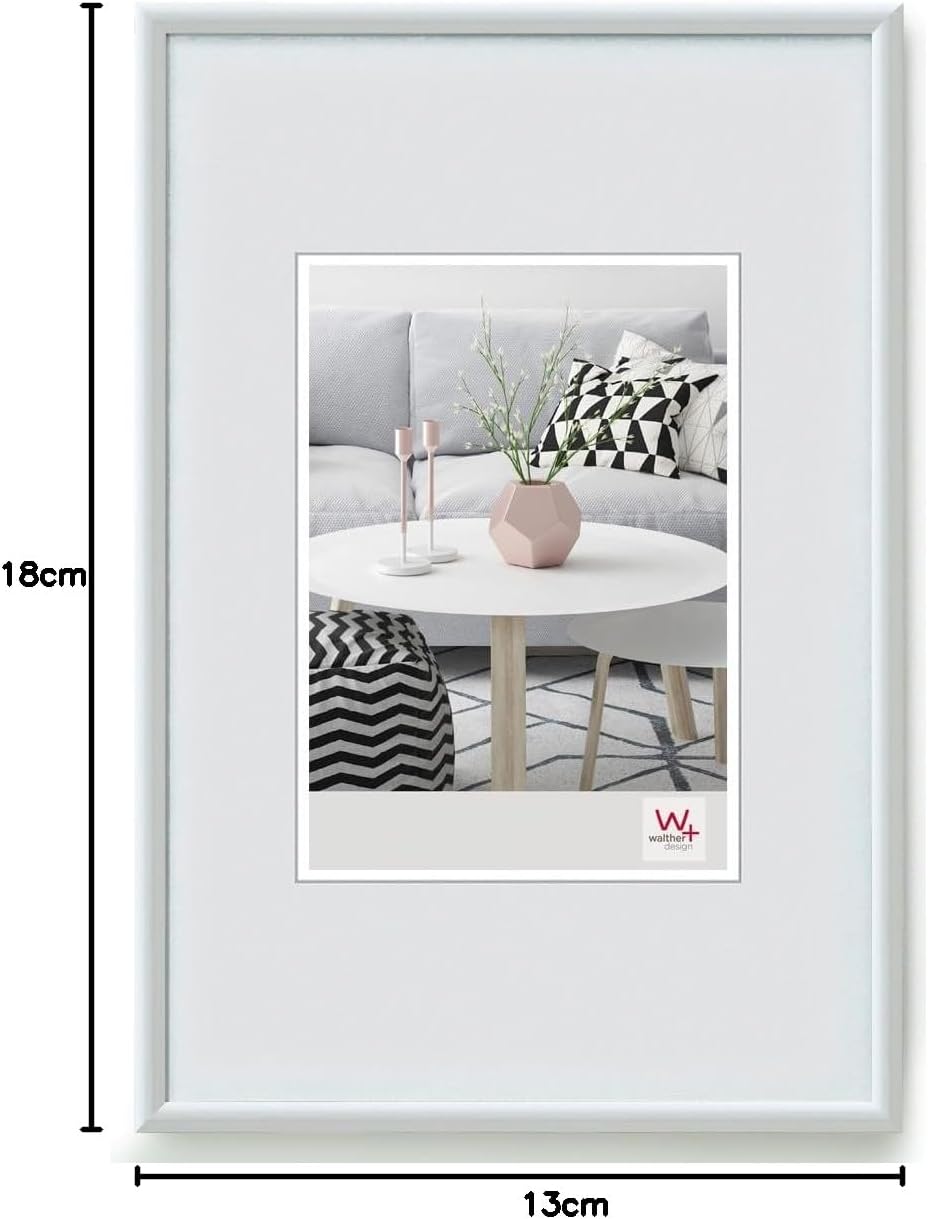 Detalle 2 de Walther Design Cadre photo Galeria blanc 13 x 18 cm (KW318H) en plastique