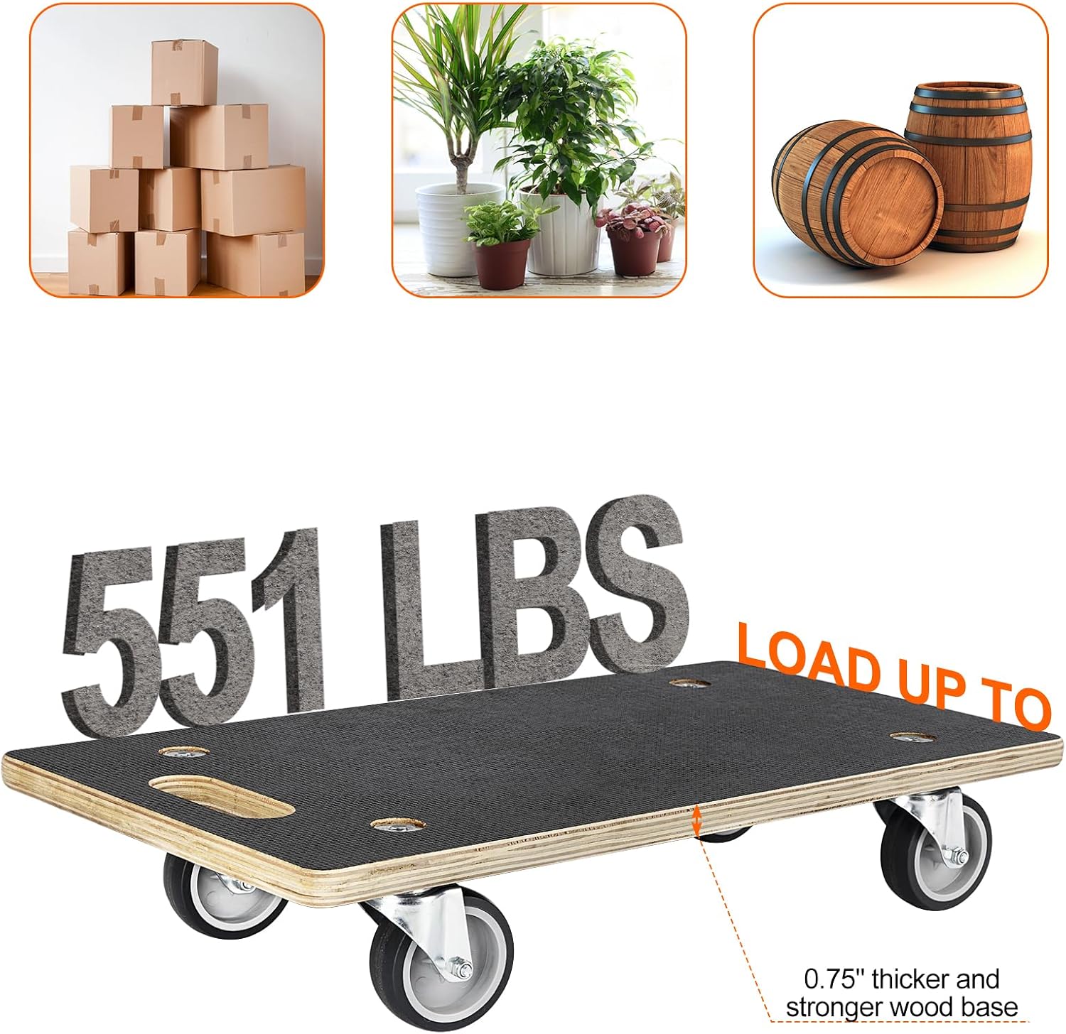 Detalle de Furniture Mover Dolly Carts, 2-Pack