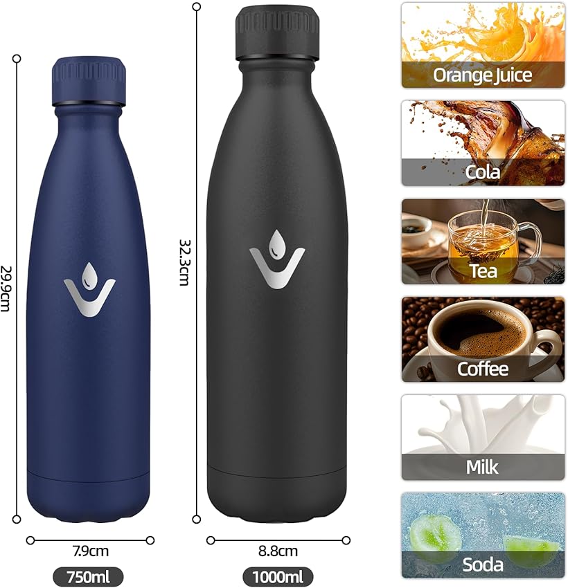 Detalle de HoneyHolly Botella Térmica 1 L para camping y deporte