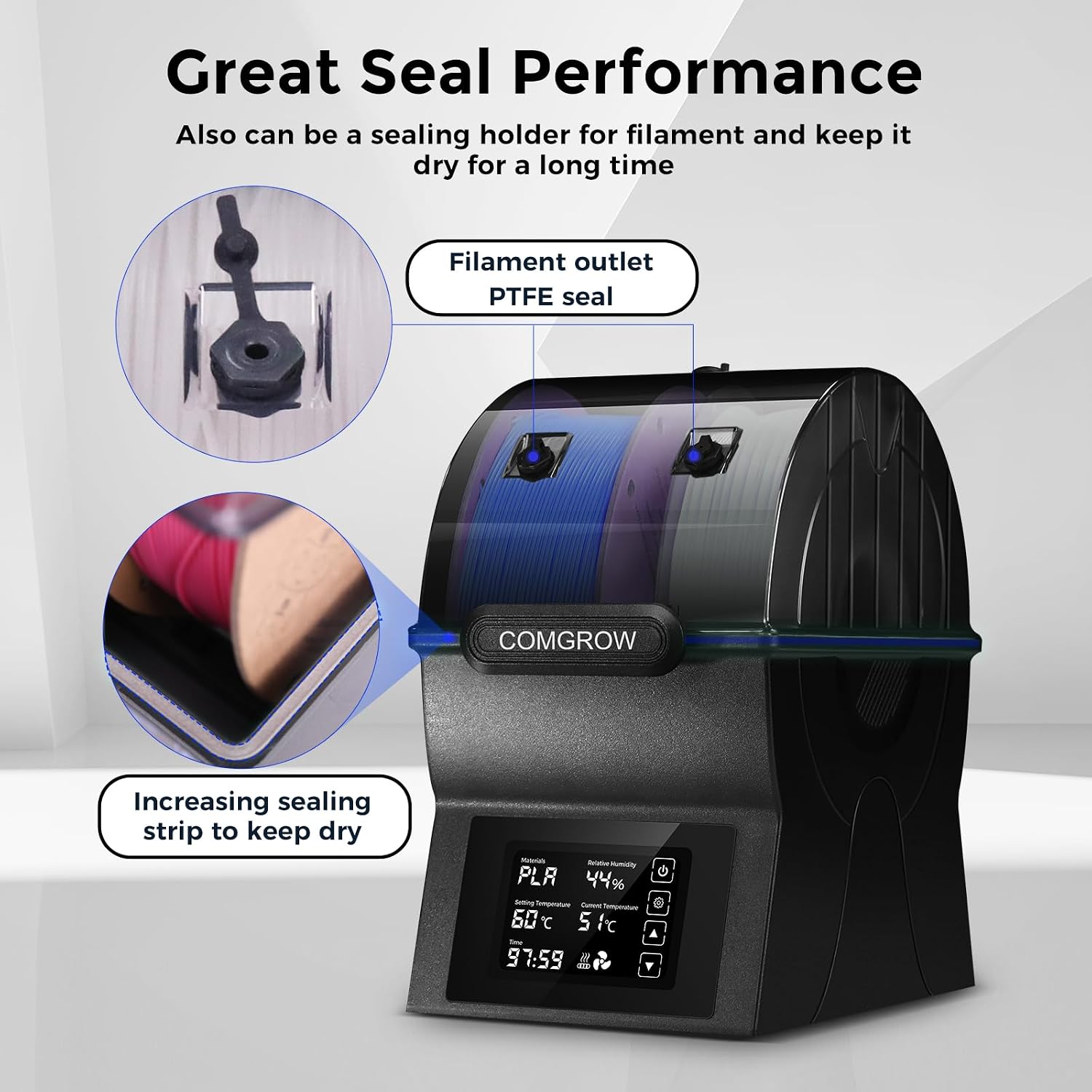 Thumbnail 6 de Comgrow SH02 Filament Dryer Box for Two Spools, 150W PTC Heater