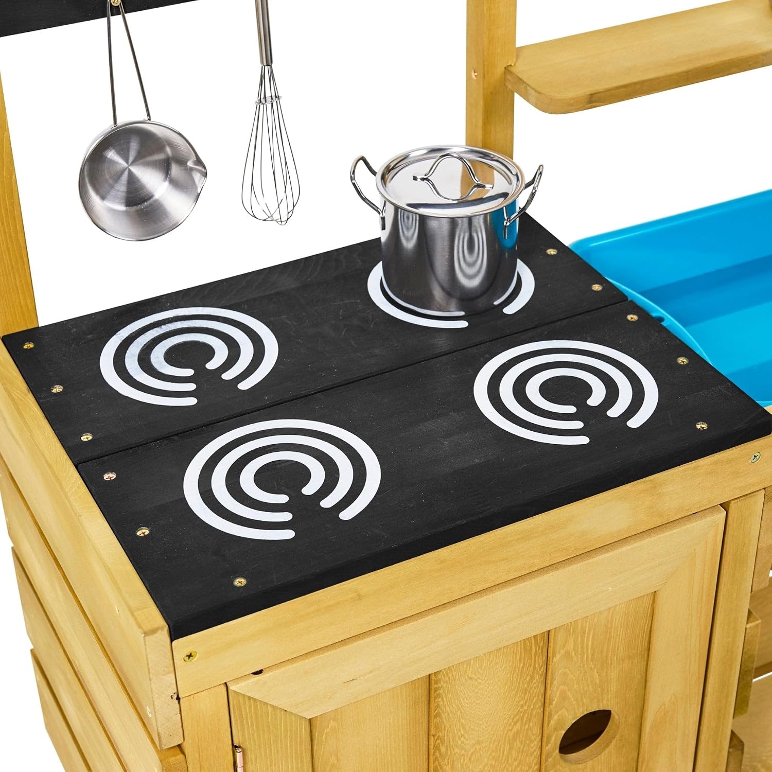 Detalle de Cuisine d'Extérieur en Bois TP Junior Chef avec Four et Accessoires – FSC, L95 x l38 x h88