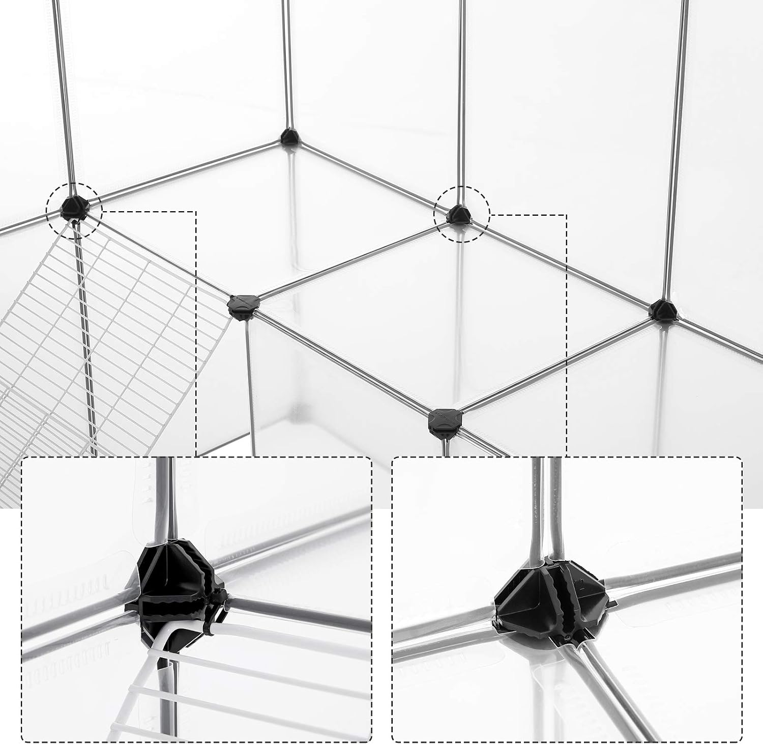 Detalle de SONGMICS enclos modulable pour petit animal blanc