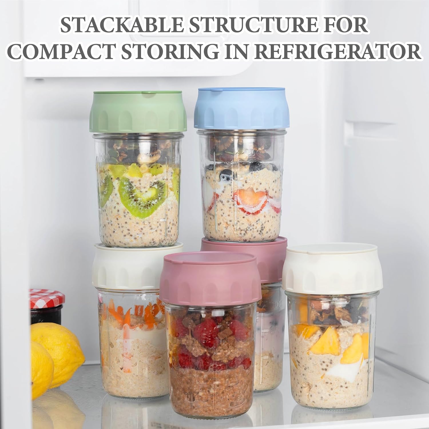 Thumbnail 5 de SOLIGT Overnight Oats Jars 16oz