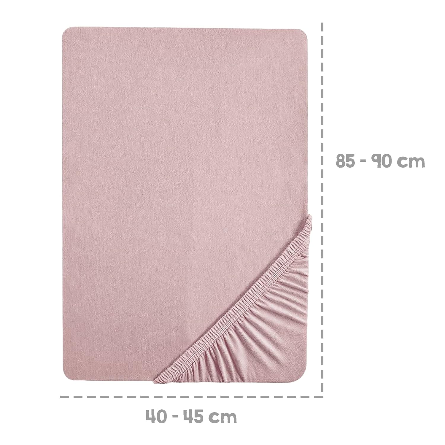 Thumbnail 1 de roba Lil Planet Spannbettlaken 40 x 90 cm – 45 x 90 cm, Bio-Baumwolle, Rosa/Mauve
