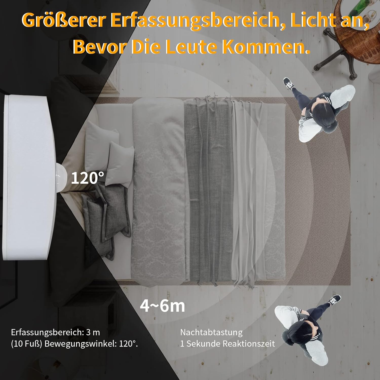 Detalle 2 de SAMALICAR LED Nachtlicht Bewegungsmelder 3000K