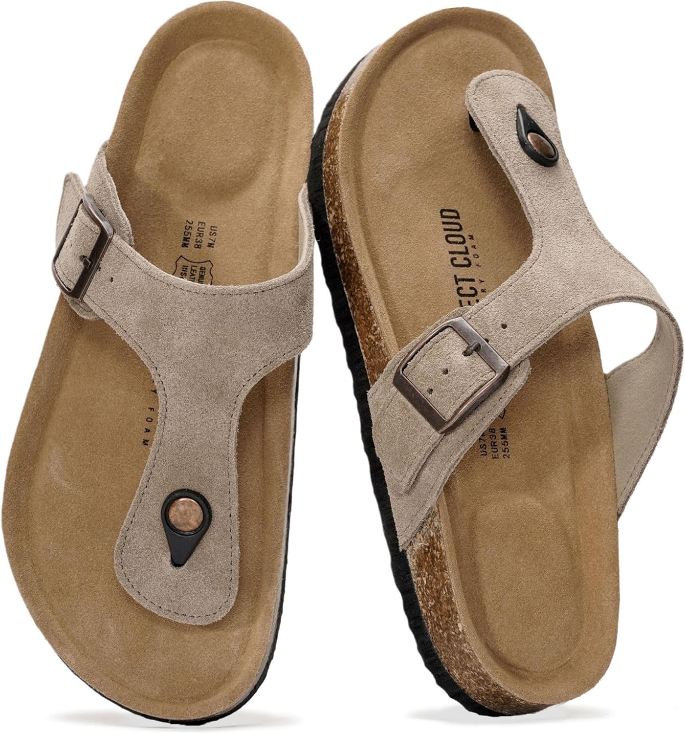 Thumbnail 3 de Project Cloud 100% Genuine Leather Thong Sandals for Women