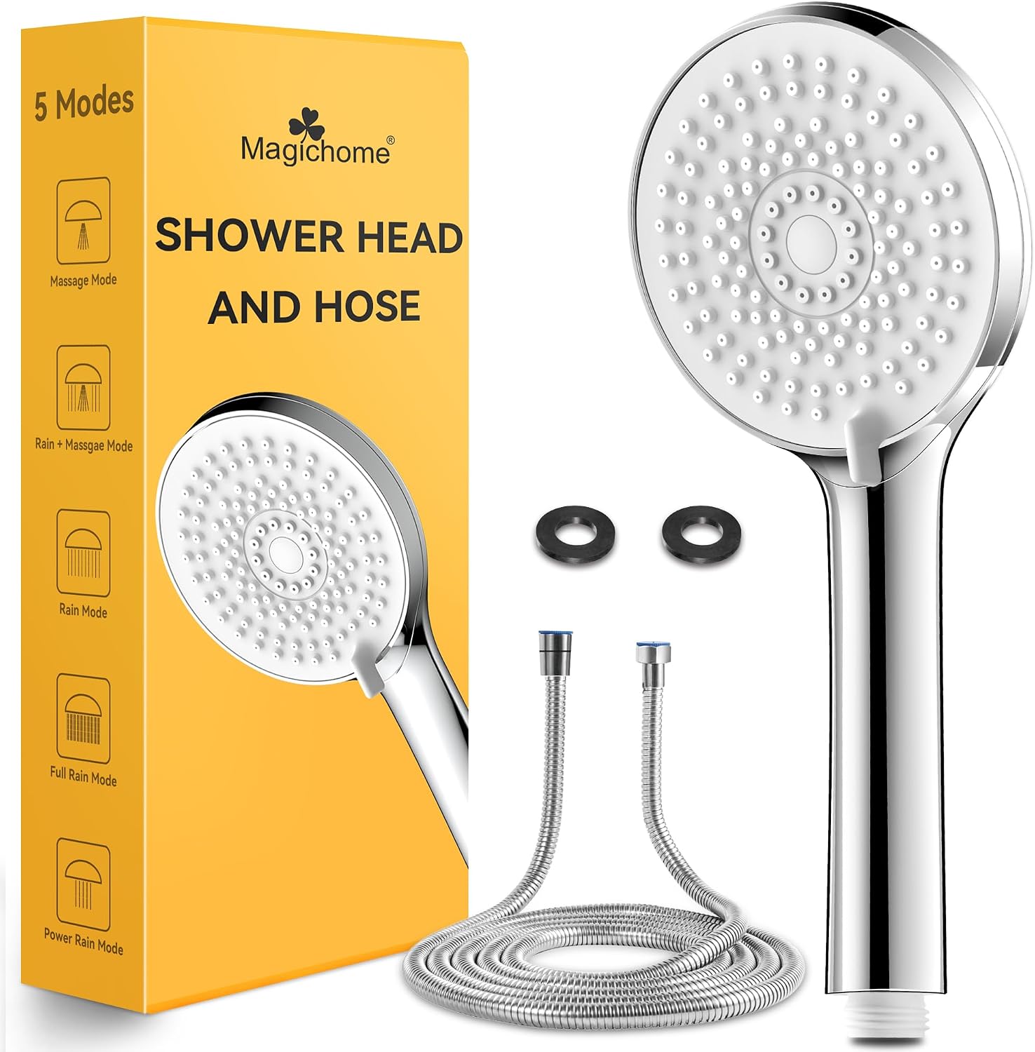 Thumbnail 6 de Magichome High Pressure Shower Head with 5 Modes – Universal Fit, Anti-Block Silicone Nozzles