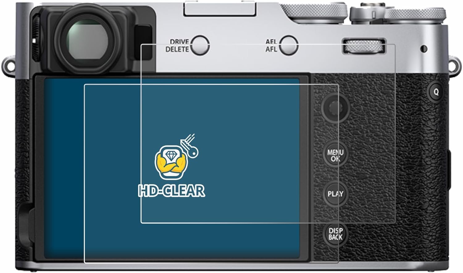 Detalle de Brotect Pellicola Protettiva per Fujifilm X100V – Protezione Schermo (2 Pezzi), Trasparente
