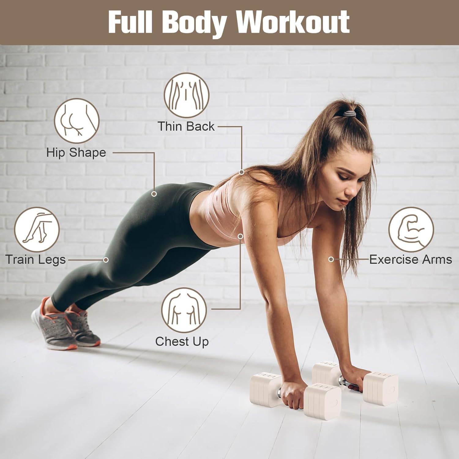 Thumbnail 4 de Hezeyferg Adjustable Dumbbells 22 lbs