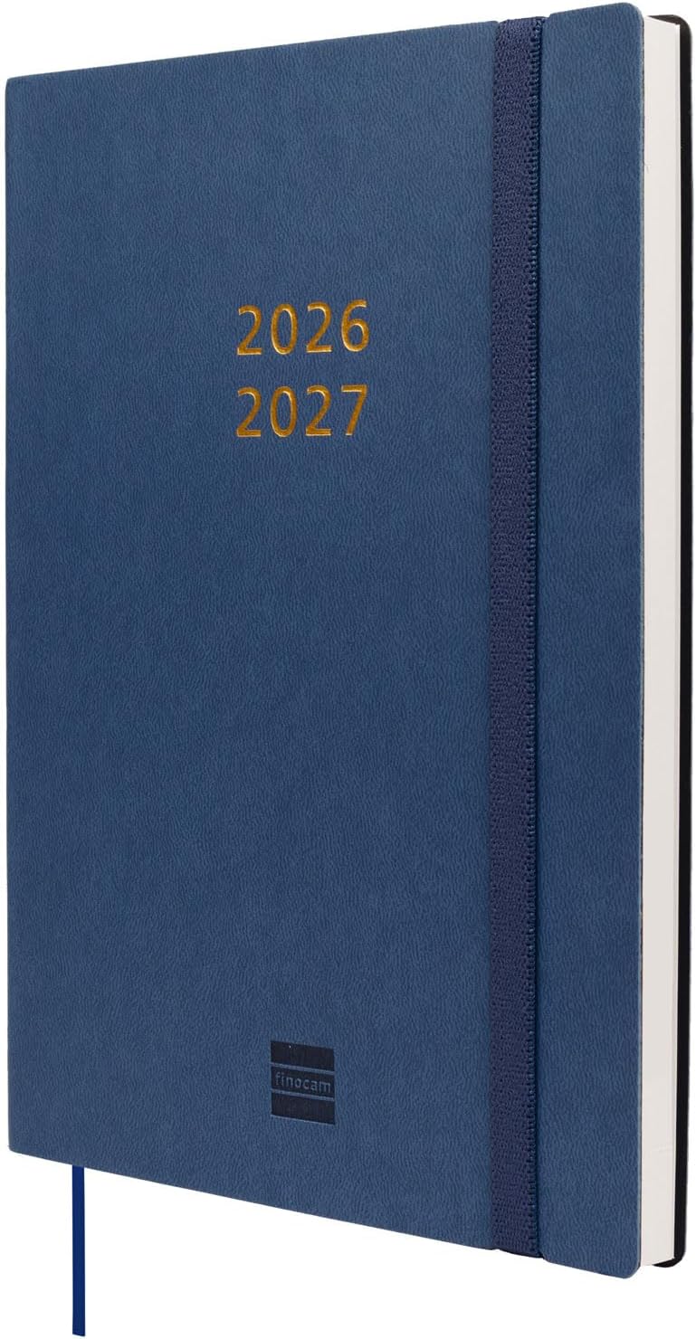 Detalle de Finocam Mara Agenda 18 Mesi 2026-2027 | Layout Settimanale Verticale, Azzurro Interazionale