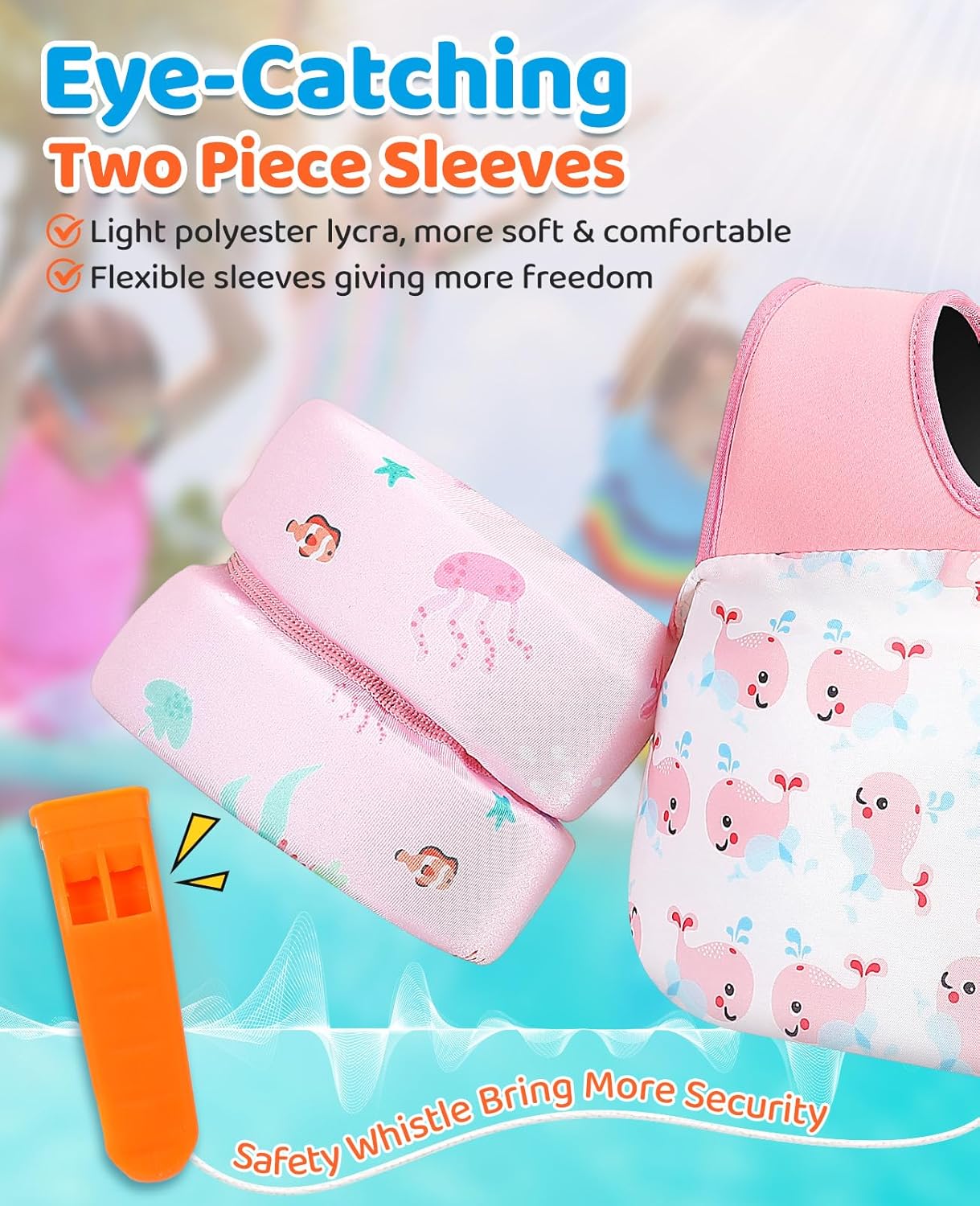 Thumbnail 5 de HeySplash Kids Swim Vest: Safe, Flexible Puddle Jumper for 33–66 lb Swimmers