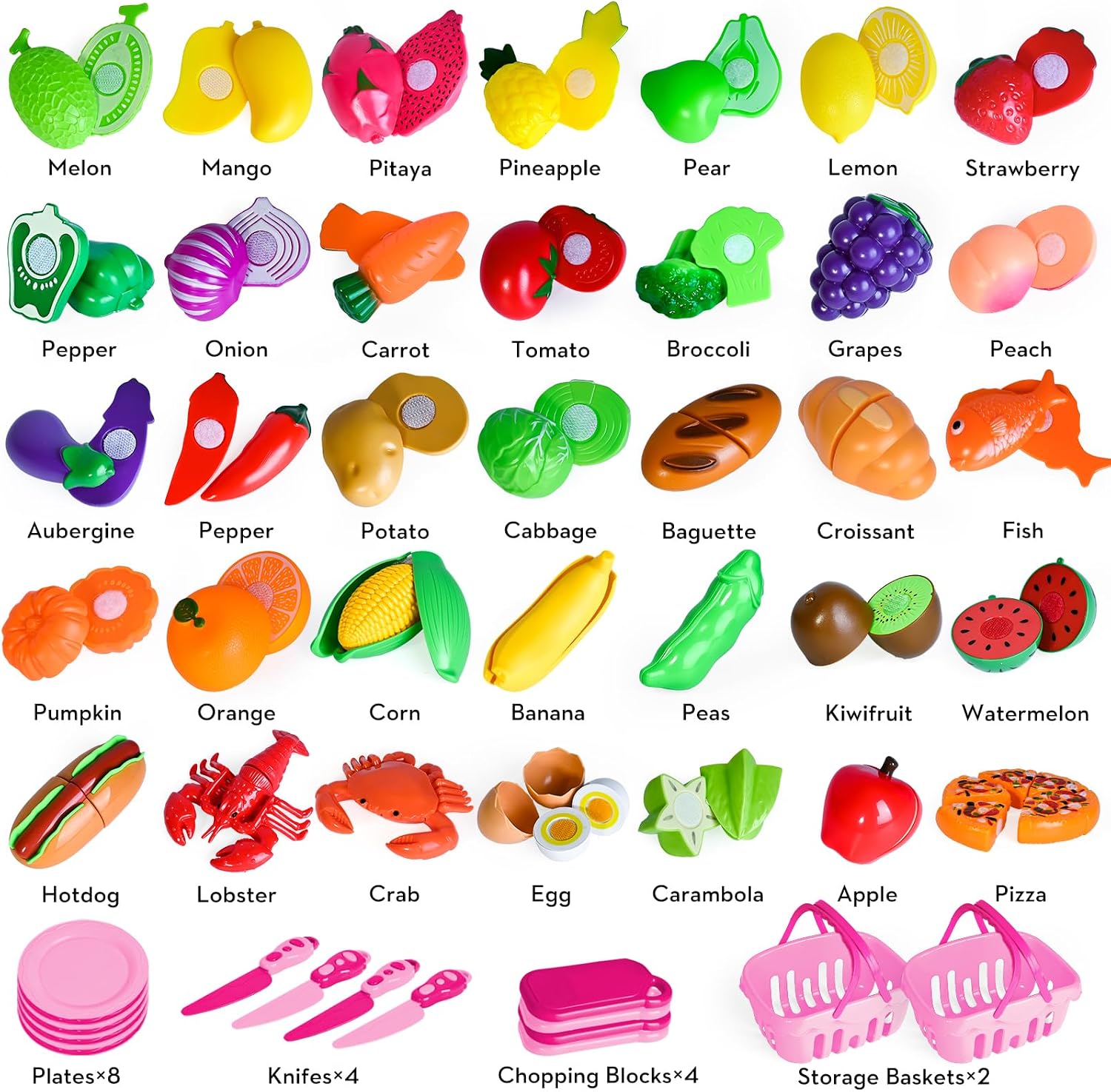 Thumbnail 3 de Shemira Cutting Play Food Set 100 pcs