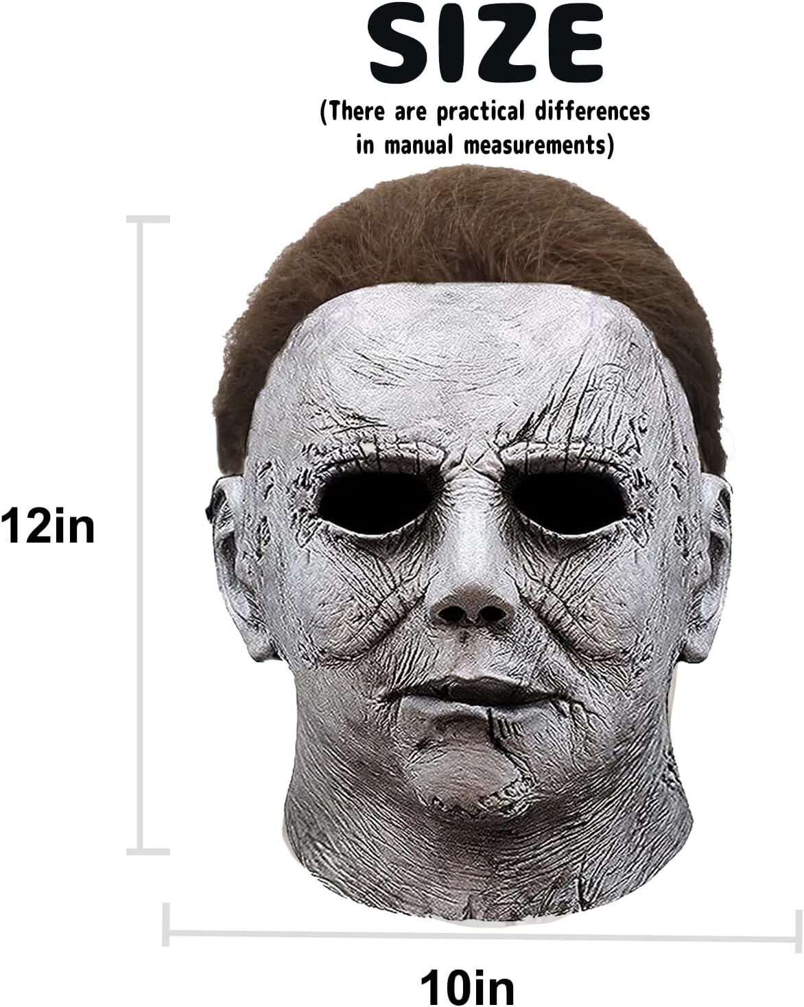 Detalle de CSUJEE Michael Myers Latex Costume Mask with One-Size-Fits-Most Design