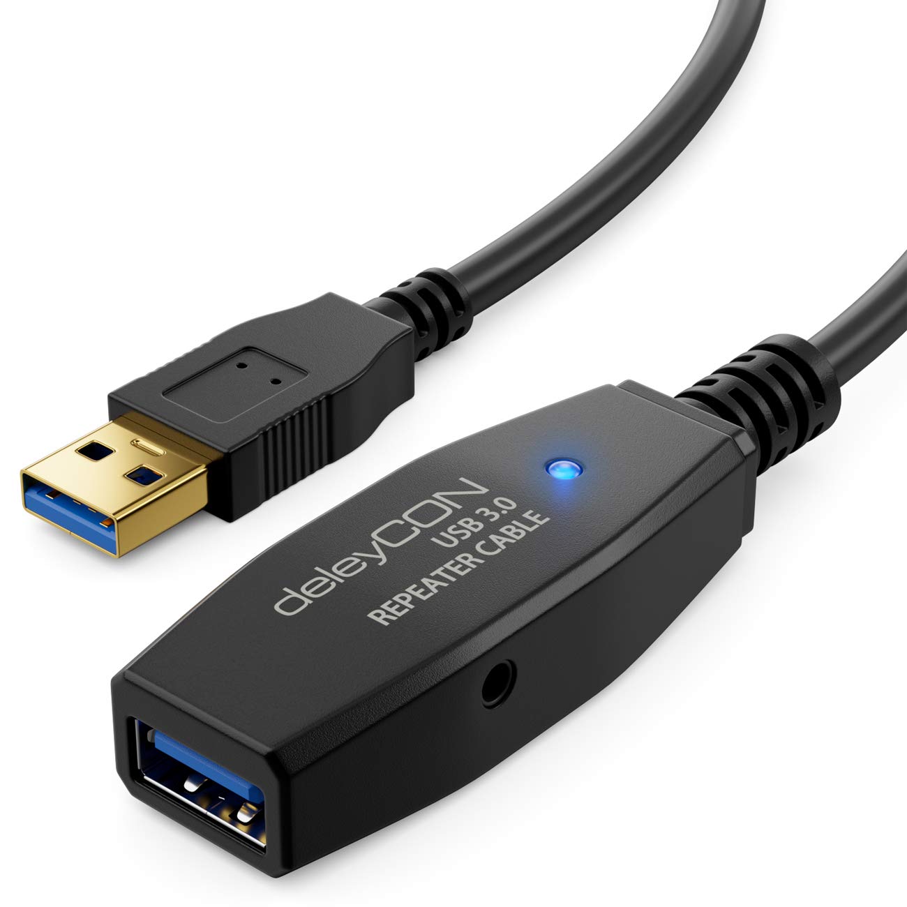 Detalle de deleyCON 5m Aktives USB 3.0 Kabel MK4197 – USB 3.0 Repeater Verlängerung