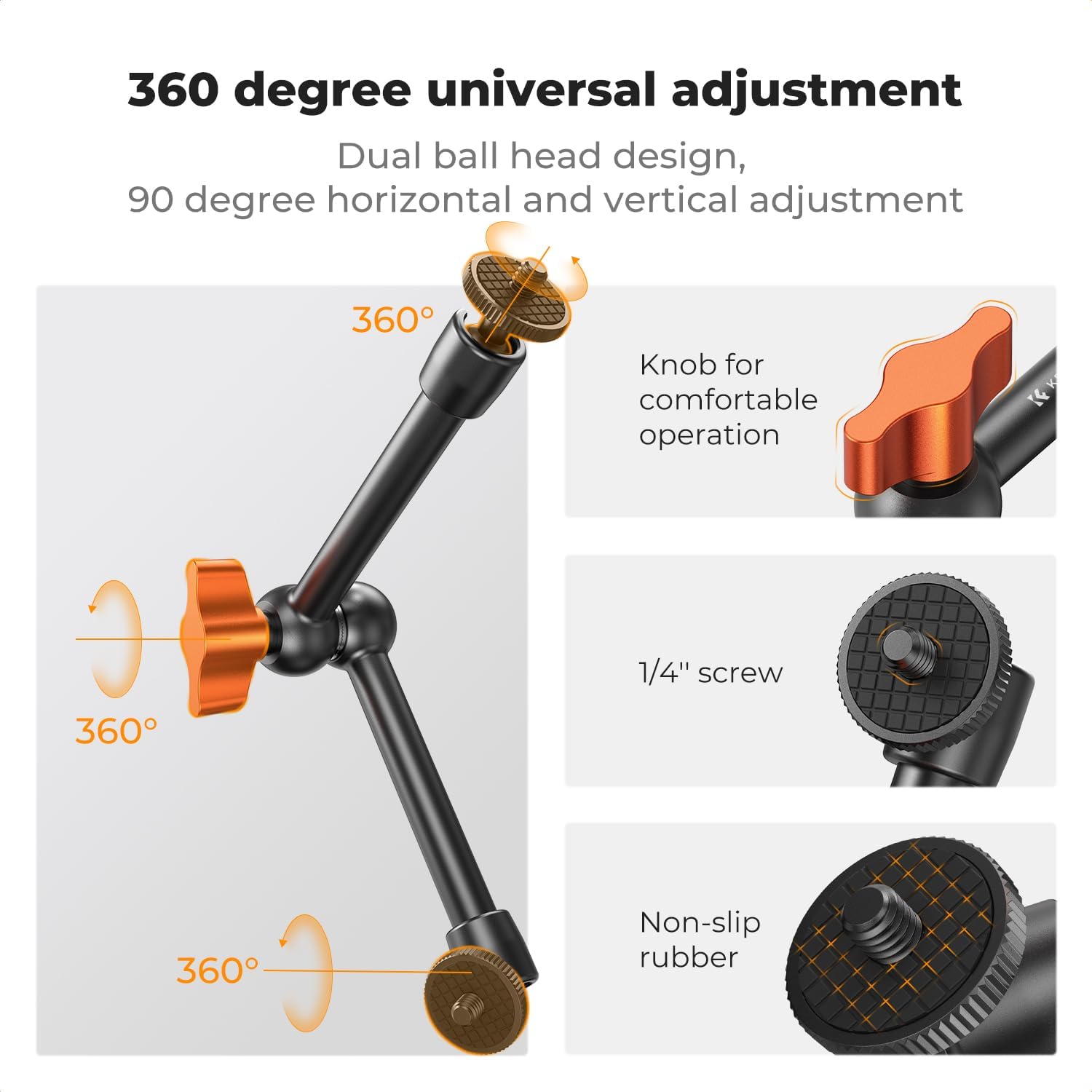 Detalle de K&F CONCEPT Bras Magique 25 cm pour moniteur