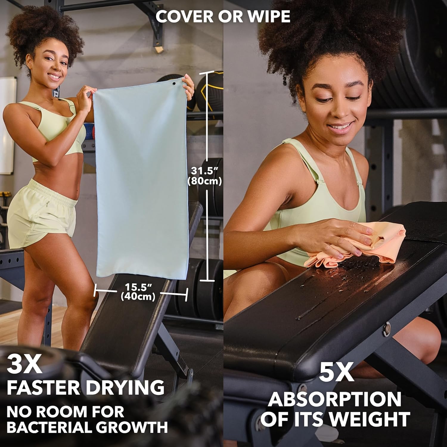 Thumbnail 3 de Trailoom Microfiber Workout Towels – 5-Piece Pastel Set