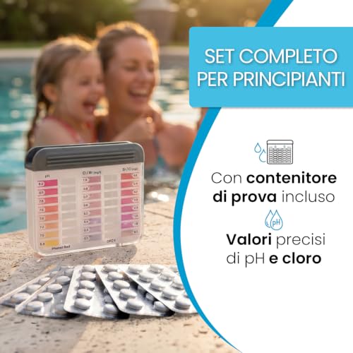 Detalle de SMARDY Kit Test Piscina pH/Cloro Libero/Bromo, 60 Pastiglie Rapide