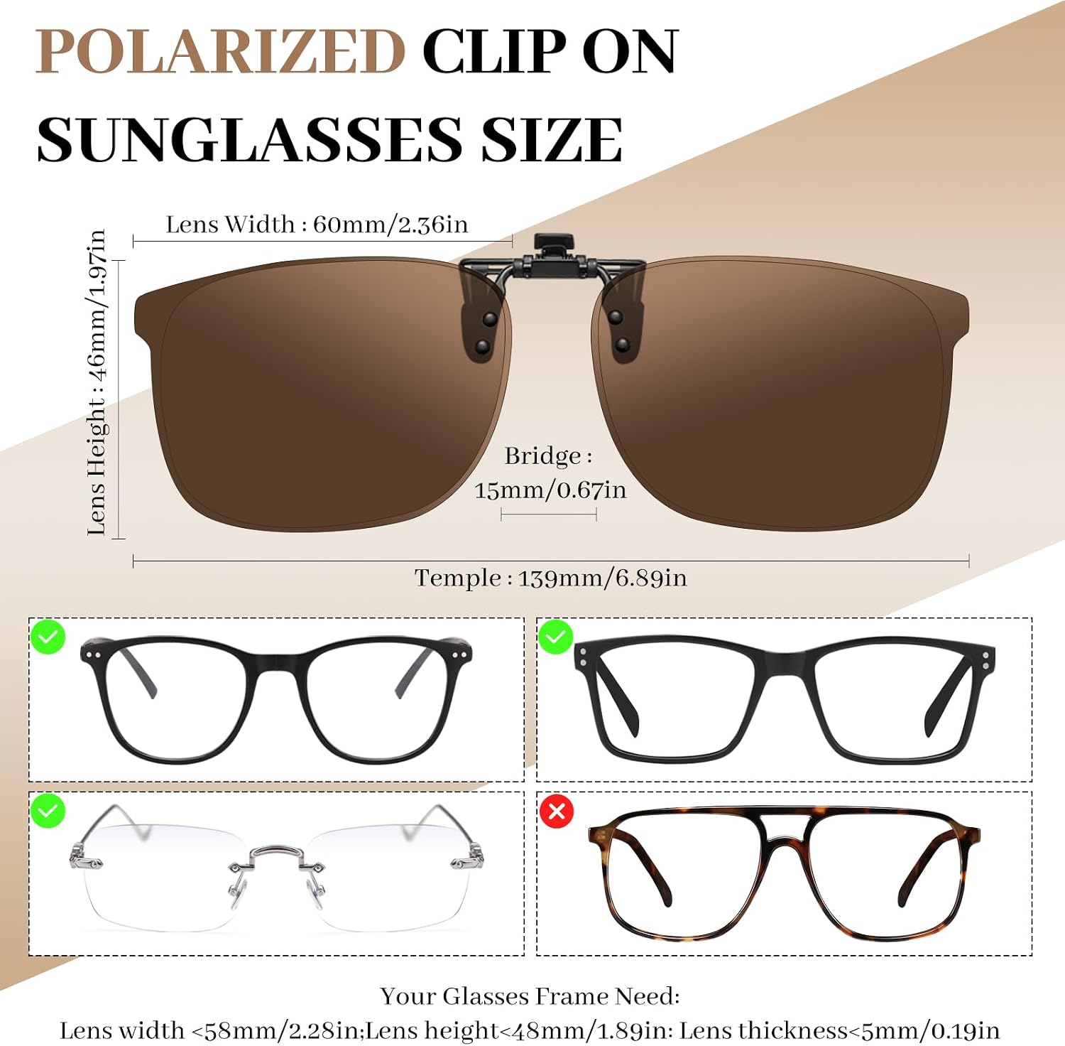 Thumbnail 2 de LUFF Clip-on Sonnenbrille Polarisierte