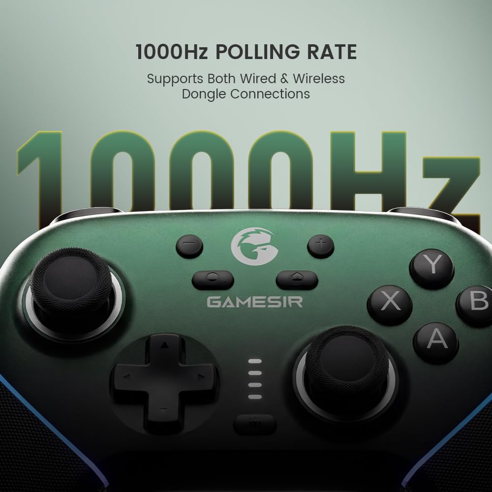 Detalle de GameSir Super Nova Wireless Gaming Controller: Hall Effect Sticks, Tri-Mode Dual-Platform Wireless