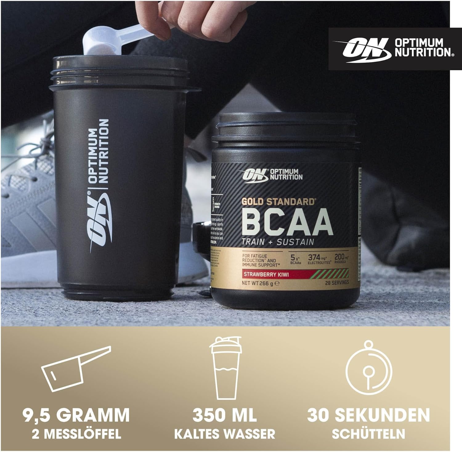 Detalle 2 de Optimum Nutrition Gold Standard BCAA Pulver 266g 🥤