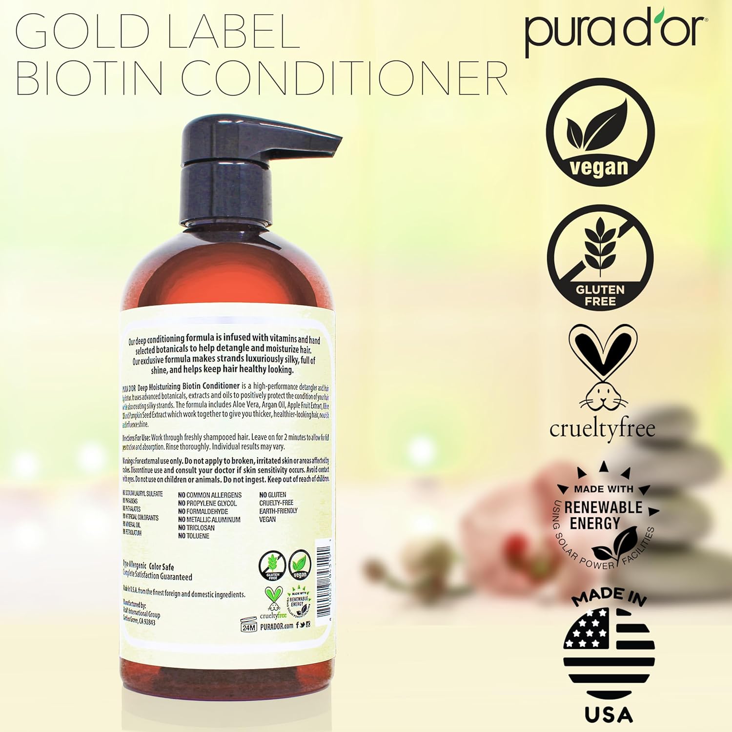 Thumbnail 5 de PURA D'OR Deep Moisturizing Biotin Conditioner 16 oz