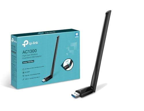 Detalle de TP-Link Archer T3U Plus: Adaptador WiFi USB AC1300 para PC con doble banda y antena de alta ganancia