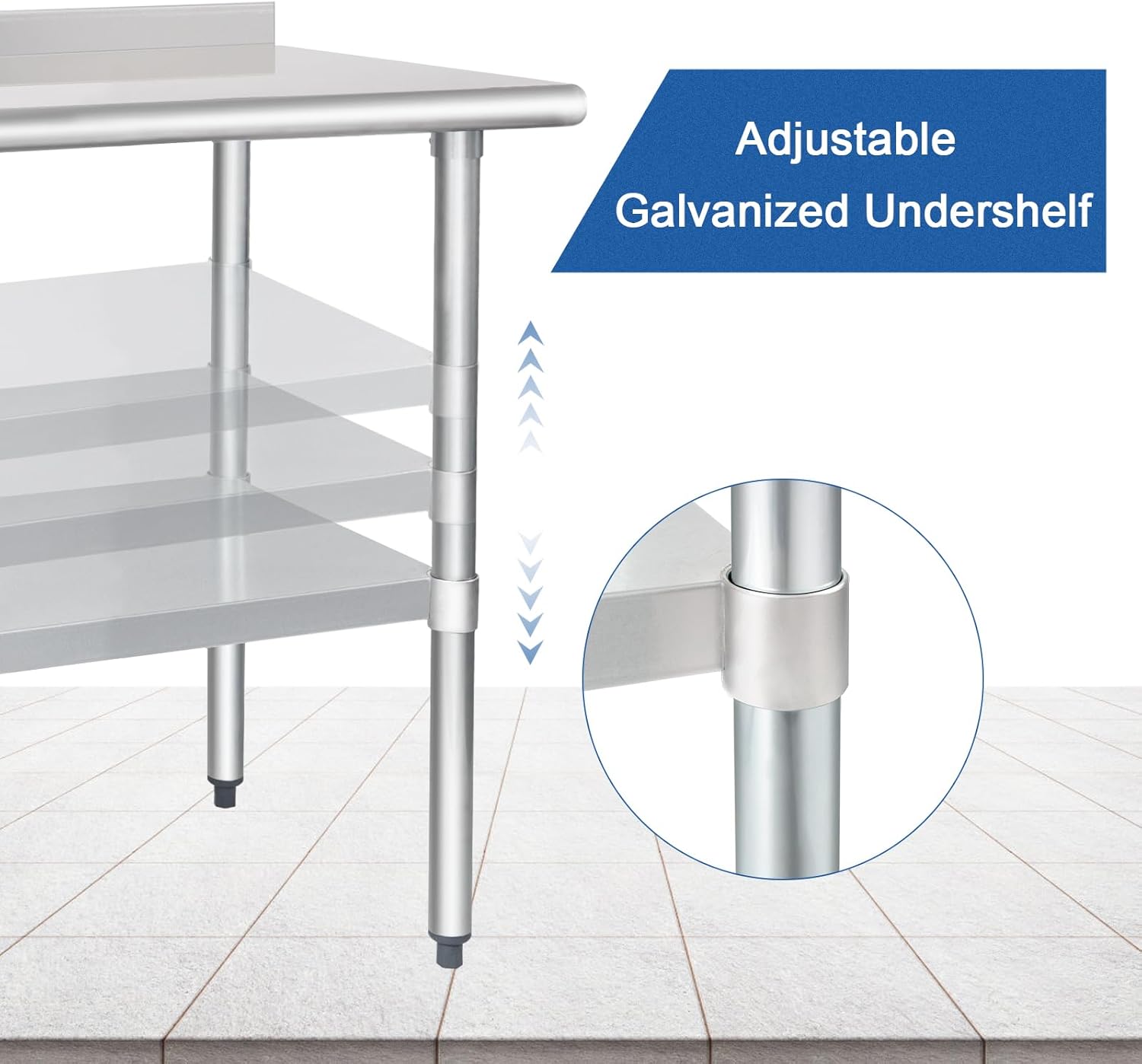 Thumbnail 2 de HARDURA Stainless Steel Prep Table 30 x 36