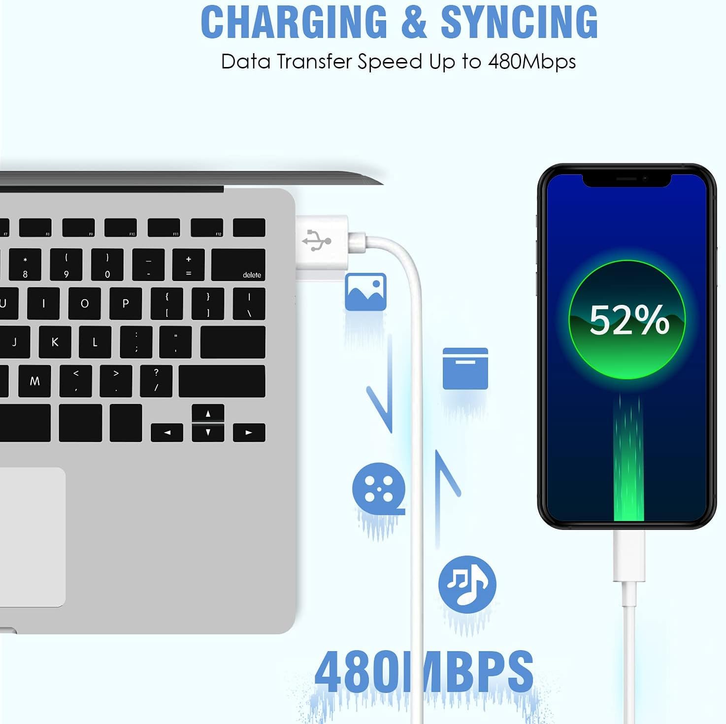 Thumbnail 2 de iPhone 2-Pack 6FT Fast Charger ⚡