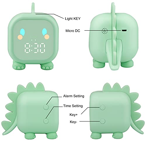 Thumbnail 5 de Ayybboo Réveil Lumineux pour Enfants, horloge numérique LED avec veilleuse