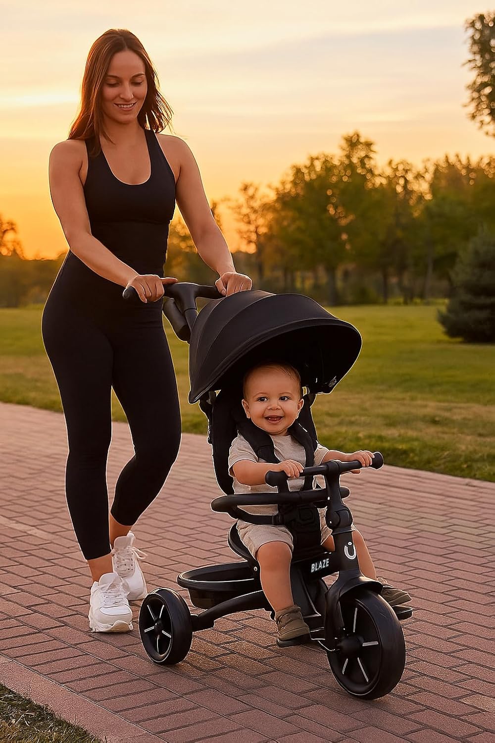 Thumbnail 2 de Blaze Baby Trike 6-in-1 Kids Tricycle (Black) – grows with your child