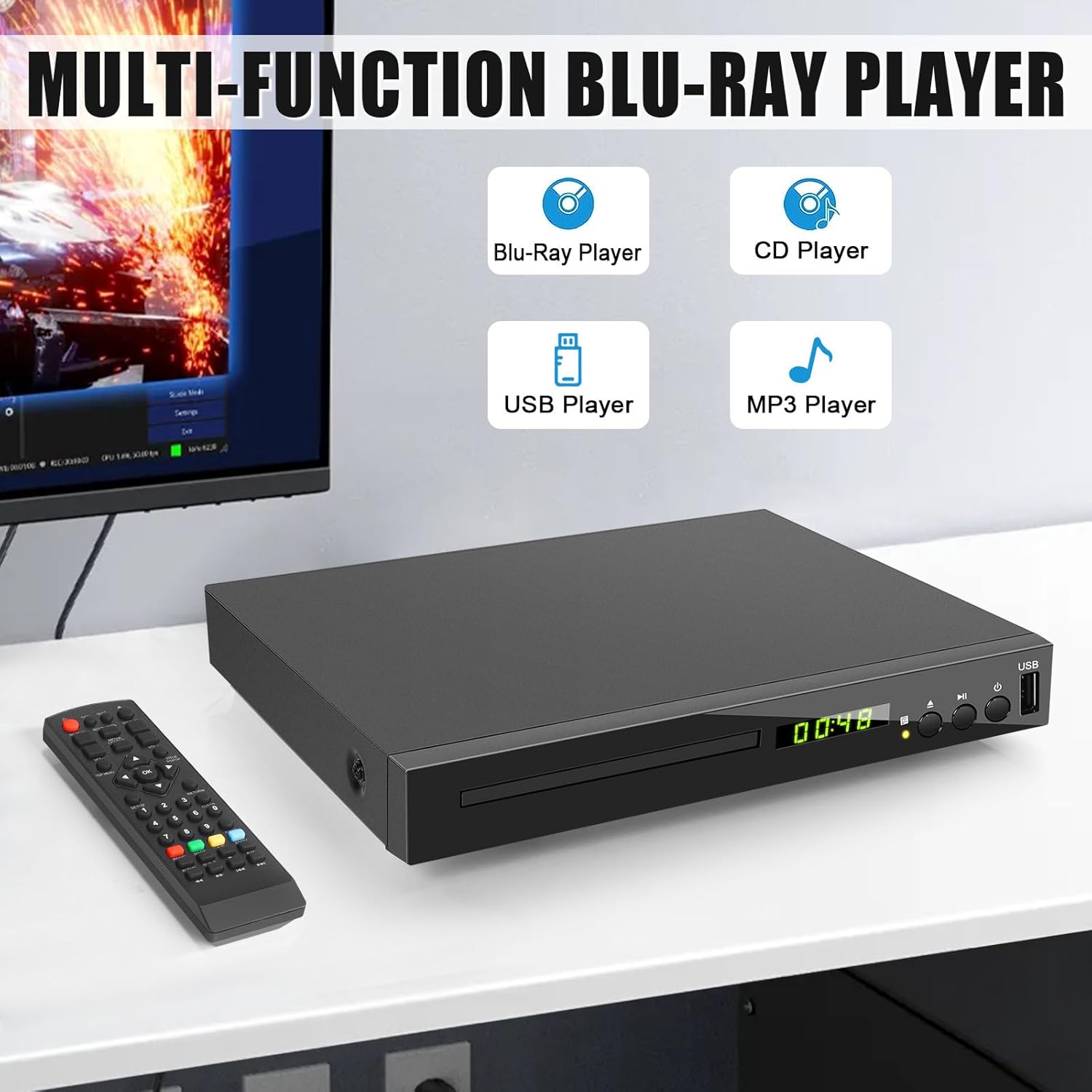 Thumbnail 2 de Kompakter HD Blu-ray Player von Jovell – Region B/2, 1080p, HDMI-Ausgang