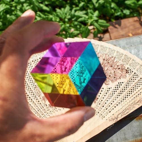 Detalle de ECBANLI CMY Mixing Color Cube, 50 mm – Acryl CMYcube Prism als Lernspielzeug und Desktop-Deko