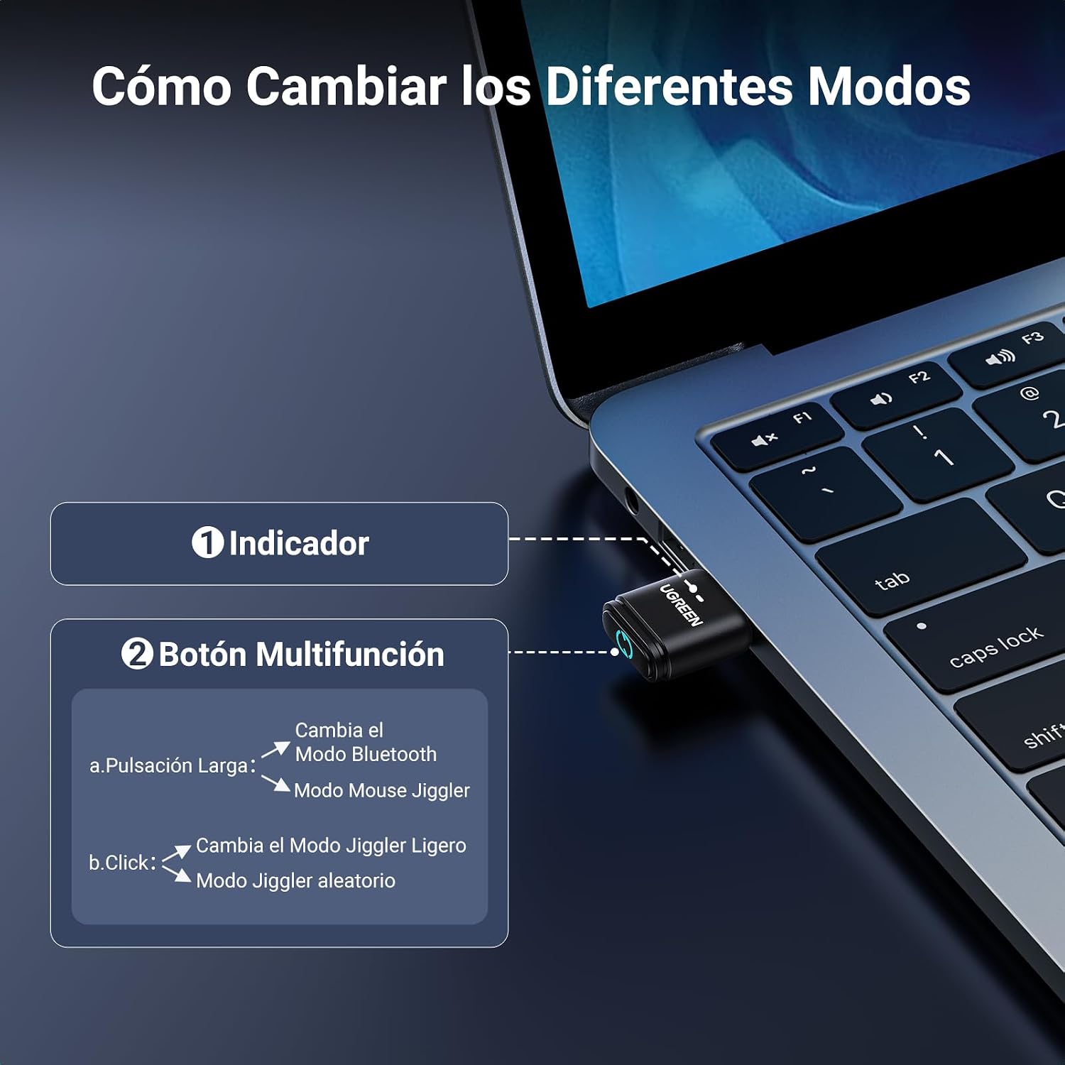 Thumbnail 2 de UGREEN Adattatore Bluetooth 5.3 con Mouse Jiggle