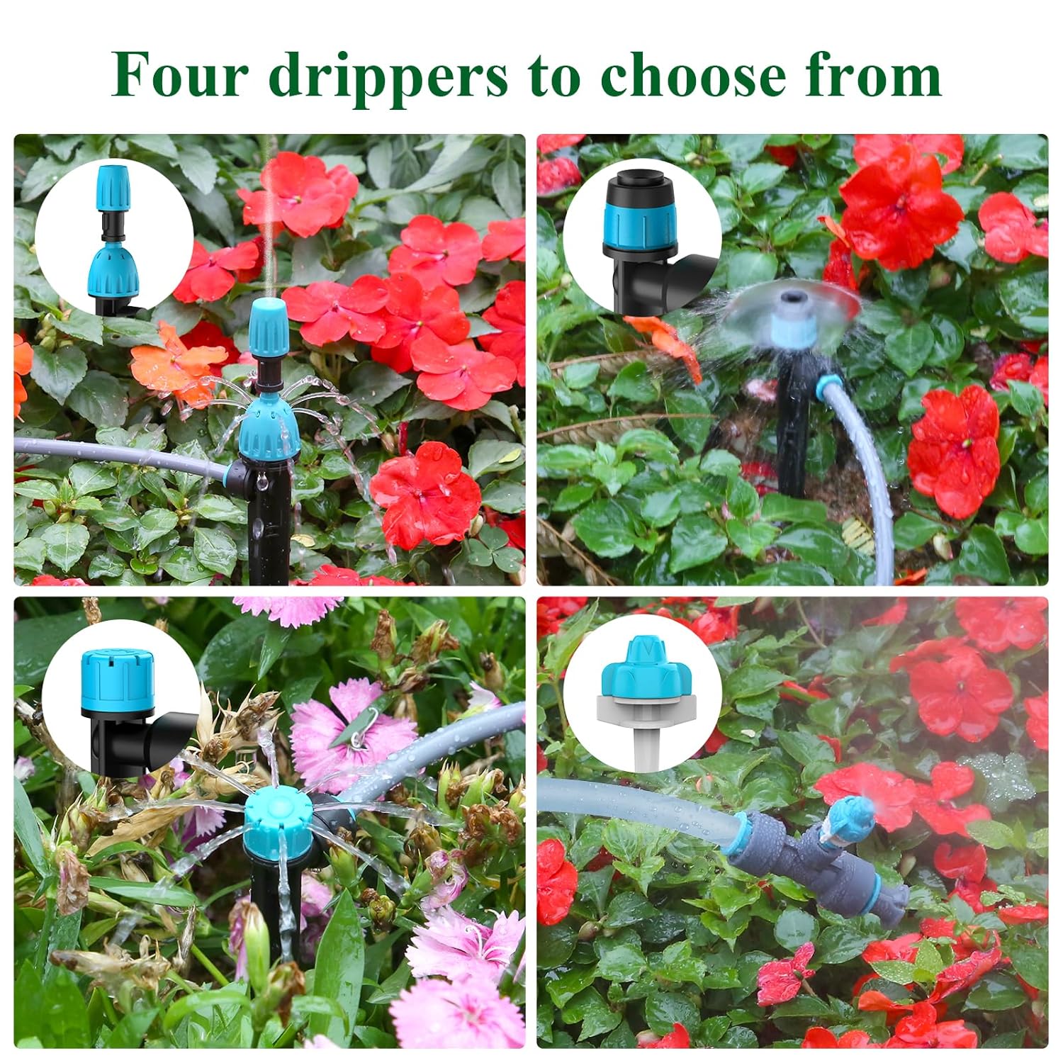 Thumbnail 2 de TRJZWA kit irrigazione computerizzato con timer a 2 uscite e gocciolatori per giardino e piante in vaso