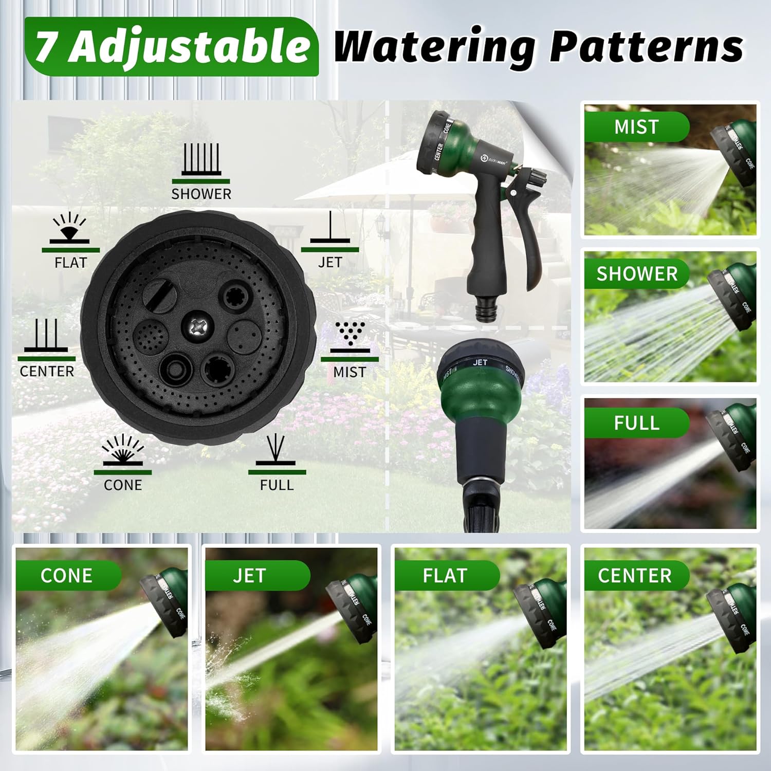 Thumbnail 1 de AUTOMAN Hose Pipe Spray Gun 7 Patterns