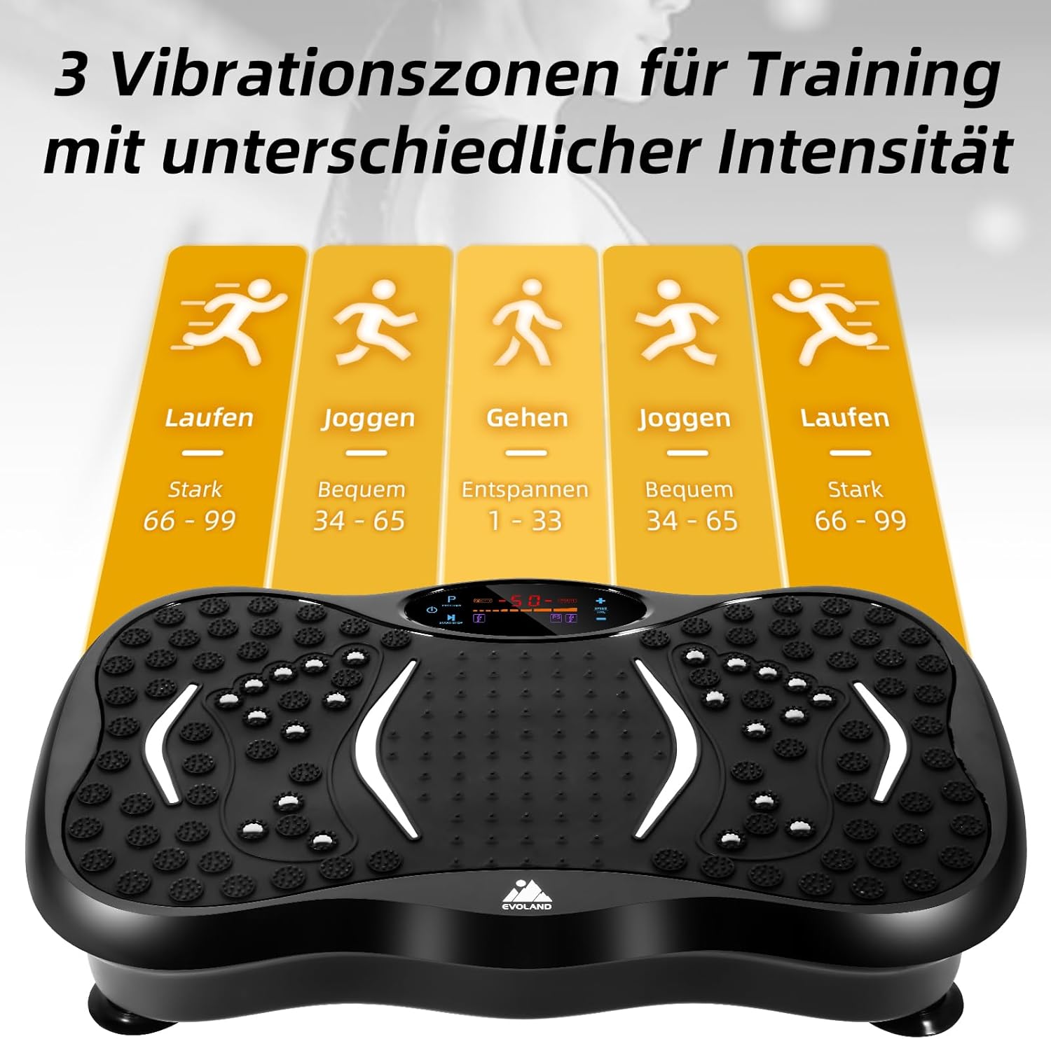 Thumbnail 4 de EVOLAND Vibrationsplatte 99 Stufen