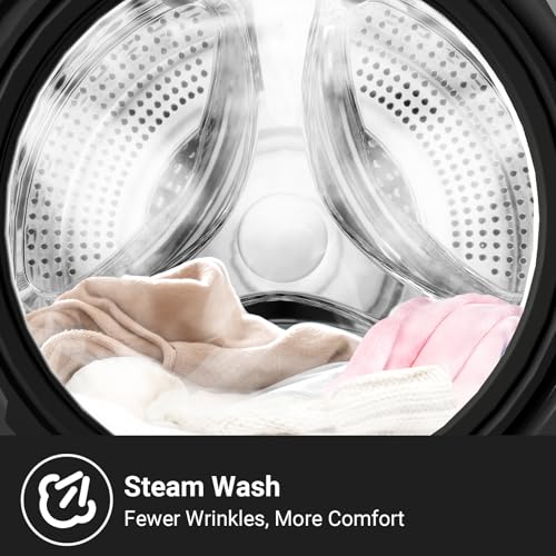 Detalle de CHiQ 9kg Front Load Washing Machine with Class A for Large Families (Grey) – Space-Saving, Energy Efficient