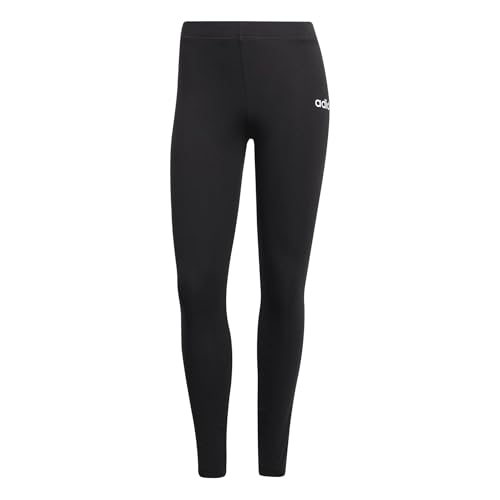 Detalle de adidas Donna Essentials Linear Cotton Leggings Tights – Black/White, M