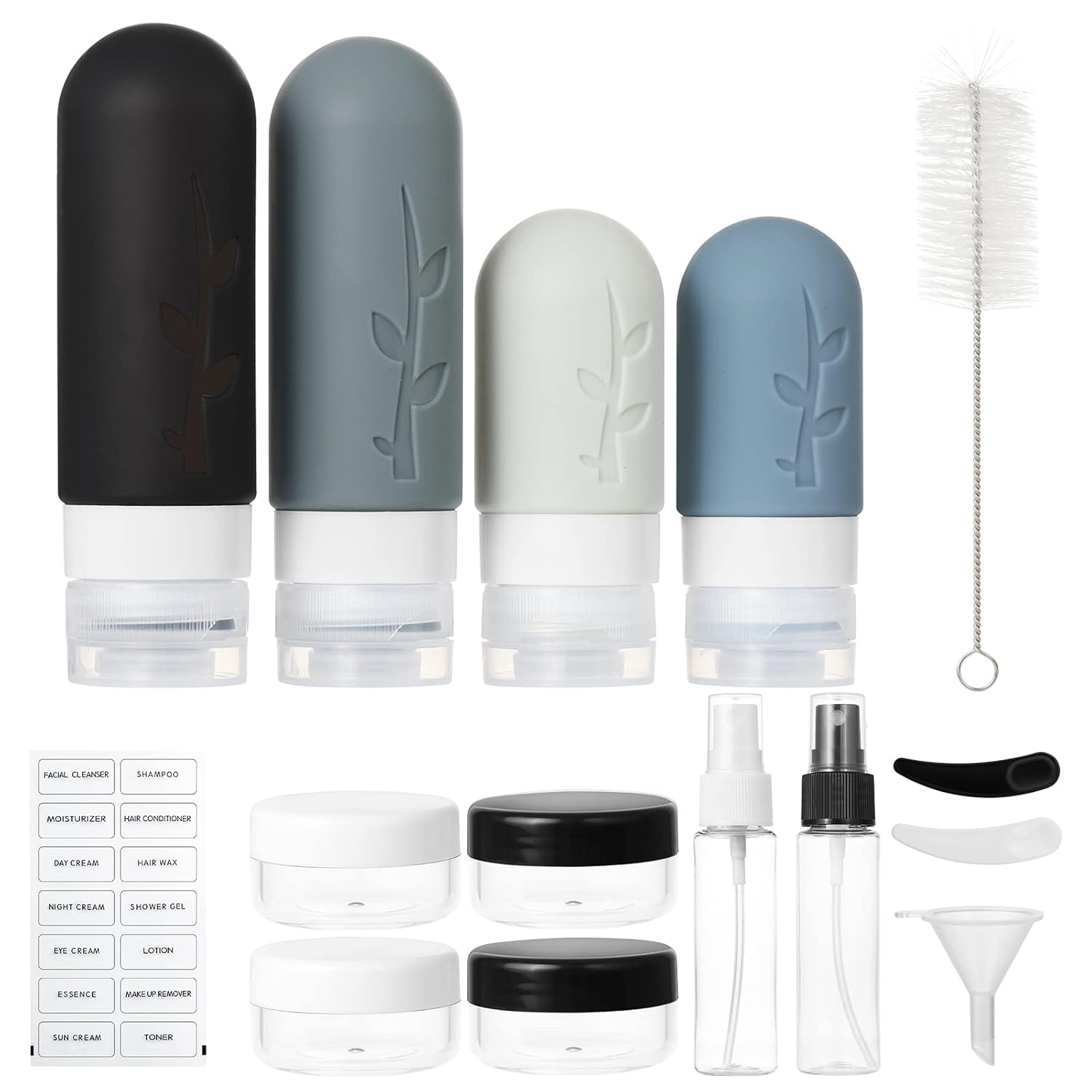 Detalle 2 de 18-Pack TSA Approved Silicone Travel Bottles