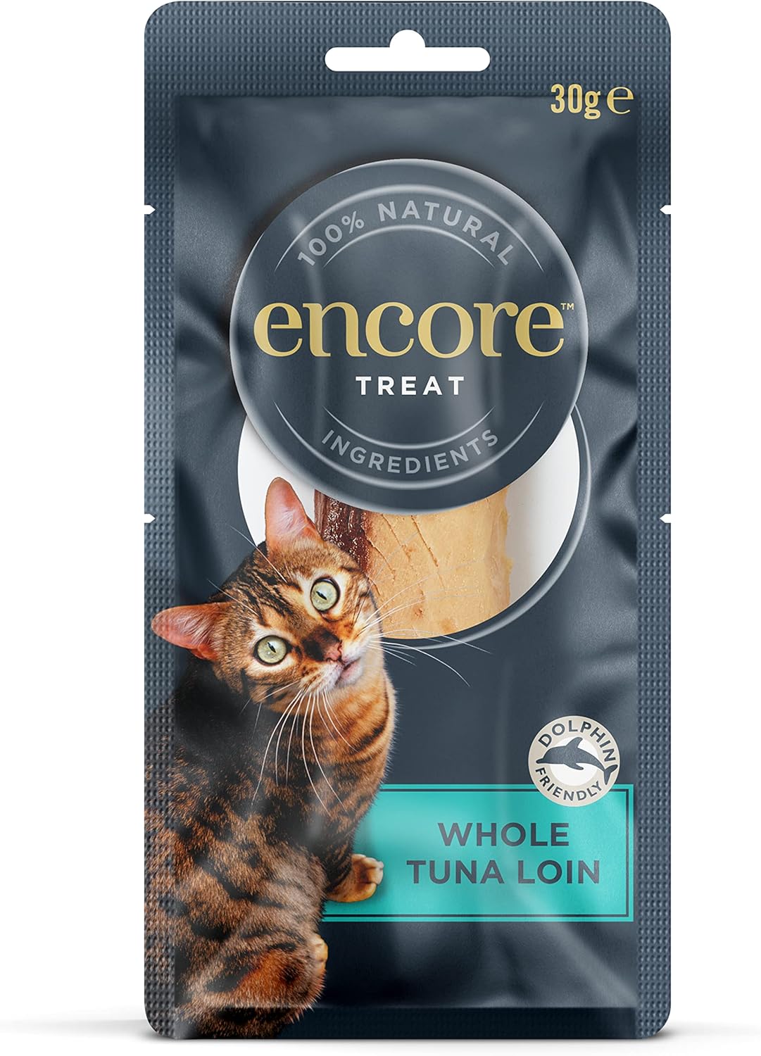 Detalle de Encore - Cibo umido per gatti 100% naturale con tonno intero, confezione da 12 sacchetti da 30 g