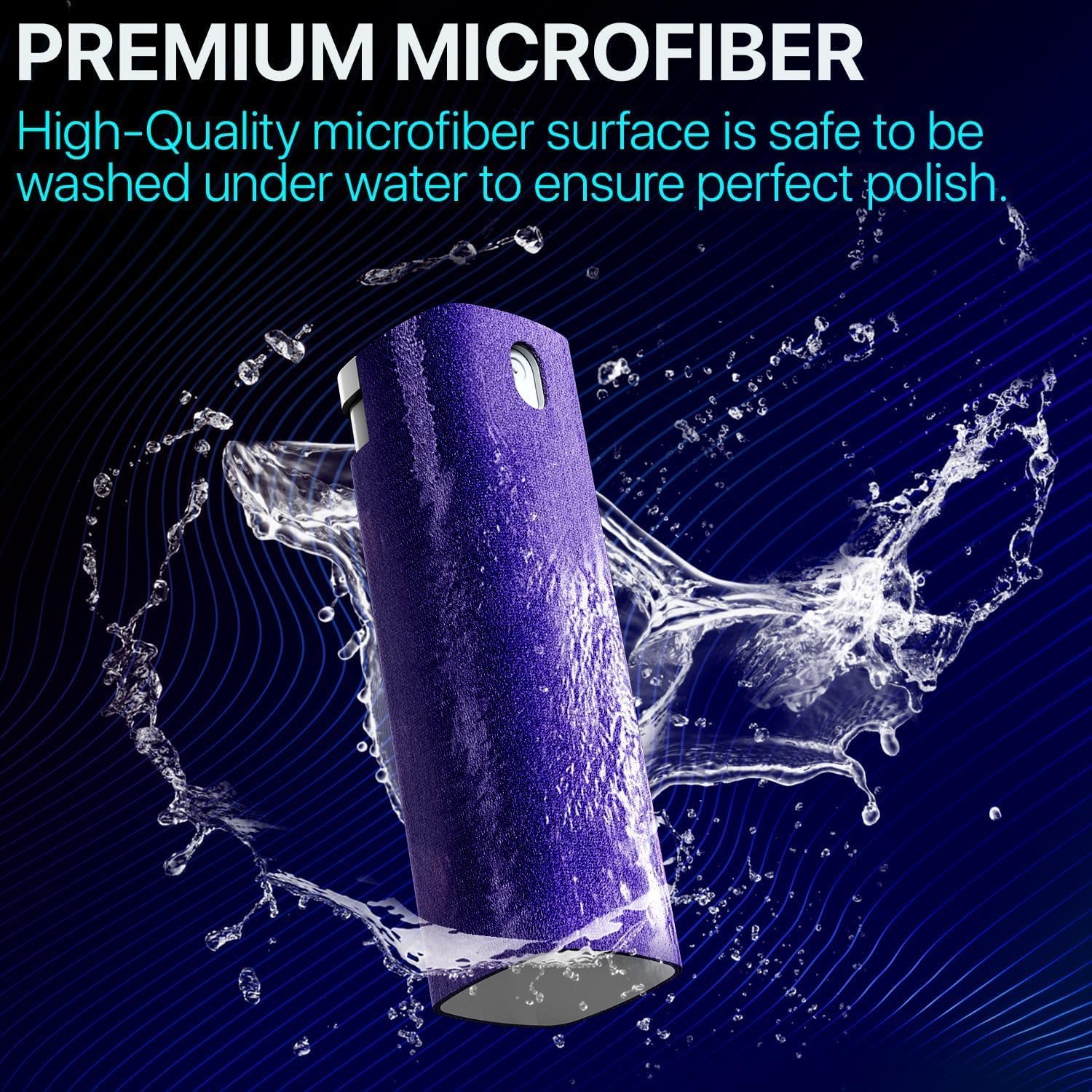 Thumbnail 4 de IO CLEAN Mini Screen Cleaner Spray (Green) – Finger Proof 3-in-1 Mist Cleaner + Microfiber Cloth & Protective Cover